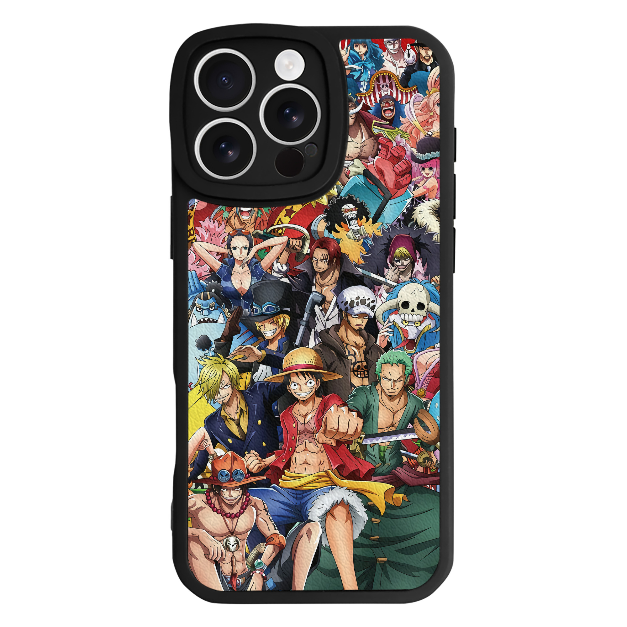 （画像用） ワンピース ONE PIECE 【iPhone 16シリーズ対応】シリコンスマホケース（レザー調） 材質：シリコン
